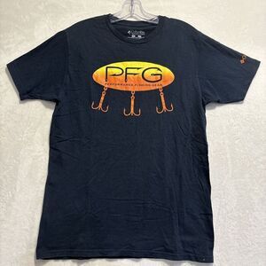 Columbia Performance Fishing Gear PFG Navy Blue T-Shirt Men's Size Small Hook